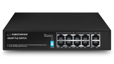 Switch Esperanza Matrix ENS108, 10/100/1000Mbps, 8PoE+2, 120W