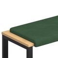 vidaXL Vankúš na lavičku manšestr Tmavozelená Hĺbka 35 cm