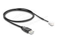 Delock - Napájací kábel ventilátora - USB (M) na 3-pinový konektor ventilátora (M) - 5 V - 1 m