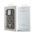 Puzdro Guess pre iPhone 16 Pro Max 6,9" GUHCP16XP4TDPW Leather 4G Triangle Strass hnedé MagSafe