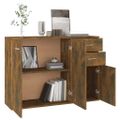 vidaXL Komoda dymový dub 105x30x75 cm spracované drevo