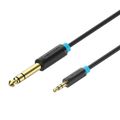 Audio kábel TRS 3,5 mm na 6,35 mm Vention BABBG 1,5 m, čierny