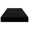 vidaXL Plávajúce nástenné police 4ks, lesklé čierne 60x23,5x3,8cm, MDF