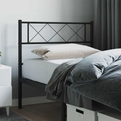 vidaXL Kovové náhradné čelo postele čierne 90 cm