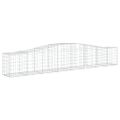 vidaXL Oblúkový gabionový kôš 7 ks 400x50x60/80 cm pozinkované železo