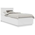 vidaXL Rám postele s LED pásikmi Biela 90 x 190 cm Kompozitné drevo