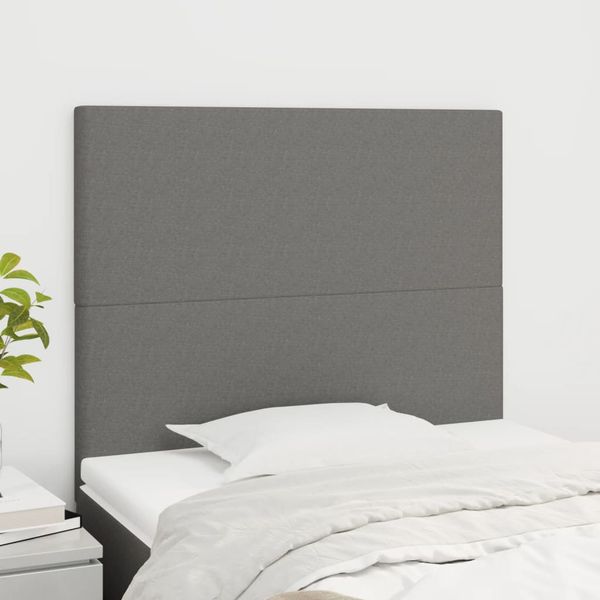 vidaXL Čelo postele tmavosivé 100x5x118/128 cm látkové