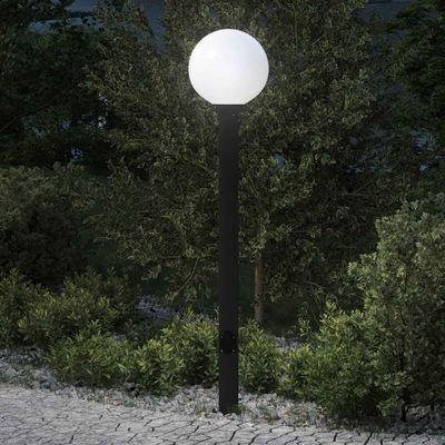 vidaXL Stĺpikové svietidlo so zásuvkou 120 cm čierne IP44
