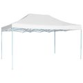 vidaXL Skladací párty stan 3x4,5 m, biely