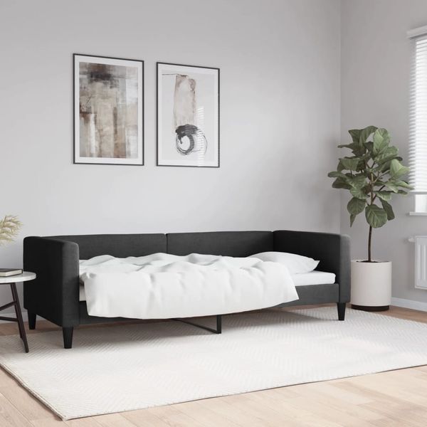 vidaXL Posteľný rám čierny 80x200 cm látka
