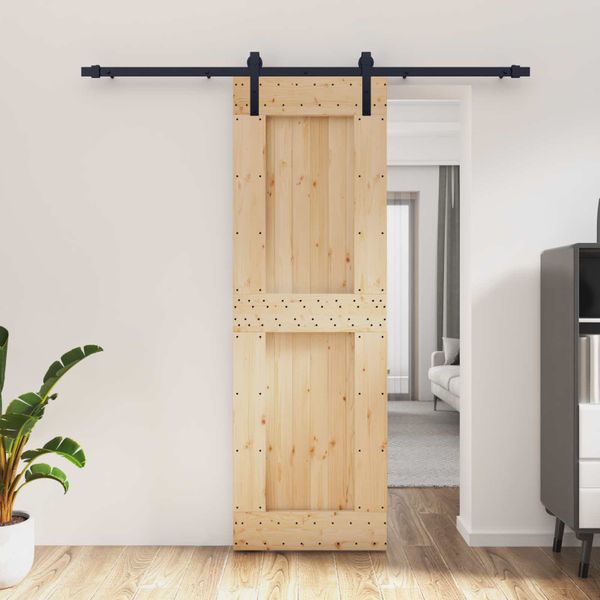 vidaXL Posuvné dvere Prírodná a čierna 70 x 210 cm
