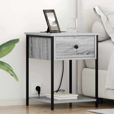 vidaXL Nočný stolík 2 pcs Sivý Sonoma 42 x 41 x 56 cm Kompozitné drevo