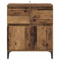vidaXL Servírovacia skriňa so zásuvkou Staré drevo 60 x 35 x 70 cm