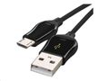 USB kábel 2.0 A/M - micro B/M 1m čierny, Quick Charge