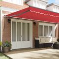 vidaXL Sklopná markíza Červená 600 × 300 cm Polyester a hliník