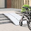 vidaXL Ramp for wheelchair 270 kg Strieborná 270 kg Hliník