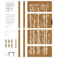 vidaXL Záhradná brána 100x200 cm, corten oceľ, bambusový dizajn