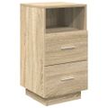 vidaXL Nočný stolík s 2 zásuvkami dub sonoma 36x36x68 cm