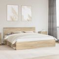 vidaXL Rám postele Sonoma 200 x 200 cm Masívne borovicové drevo