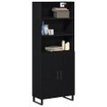 vidaXL Highboard 2 ks Čierny dub 69,5 x 34 x 180 cm