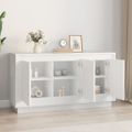 vidaXL Komoda biela 102x35x55 cm spracované drevo