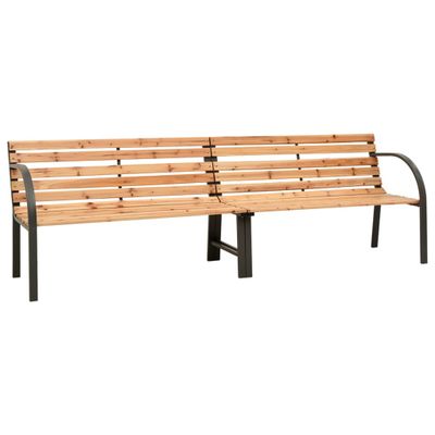 vidaXL Dvojité záhradná lavice 225 cm masívne jedľové drevo