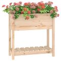 vidaXL Kvetináč s policou 82,5x34,5x81 cm masívna borovica