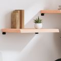vidaXL Nástenná polica 60x50x(2-6) cm neošetrený dubový masív