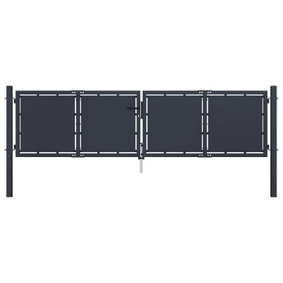 vidaXL Záhradná brána z ocele 300x100 cm antracitová
