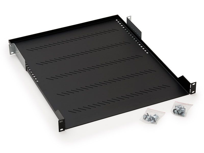 19'' polica A1 s perforáciou 750mm, max.40kg čierna