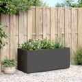 vidaXL Záhradný kvetináč tmavosivý 80x36x35 cm PP