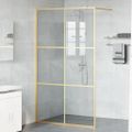 vidaXL Stena walk-in sprchy Zlatá 115 x 195 cm tvrdené sklo
