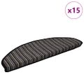vidaXL Samolepiace schodové rohože 15 ks 65 x 21 x 4 cm Non-Slip