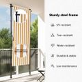 vidaXL Vonkajšia roleta oranžovo-biela 100x270 cm látka a oceľ