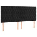 vidaXL Posteľný rám boxspring s matracom čierny 180x200 cm zamat