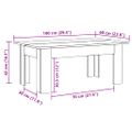 vidaXL Konferenčný stolík Artisan Dub 100x60x42 cm Konštrukčné drevo