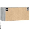 vidaXL TV nástenná skrinka s LED svetlami sivá sonoma 80x31x38 cm