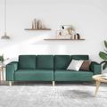vidaXL Pohovka do obývačky Tmavozelená 250 x 77 x 76 cm Polyester