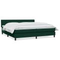 vidaXL Box Spring Posteľ s matracom Tmavo zelená 200x210 cm Zamat