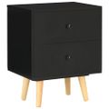 vidaXL Nočné stolíky 2 ks čierne 40x30x50 cm borovicový masív