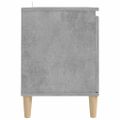 vidaXL TV stolík nohy z masívneho dreva betónové sivé 103,5x35x50cm
