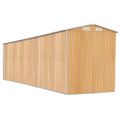 vidaXL Záhradná kôlňa bledohnedá 192x772x223 cm pozinkovaná oceľ