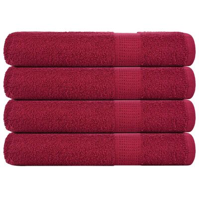 vidaXL Uteráky FROGN 4 ks bordové 100x200 cm 360 g/m²