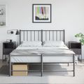 vidaXL Nočné stolíky 2 ks čierne 36x39x60,5 cm oceľ