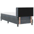vidaXL Posteľ s pružinovým rámom Tmavo šedá 200 x 80 cm Zamat