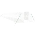 vidaXL Fóliovník s oceľovým rámom biely 54 m² 18x3x2 m