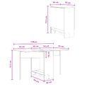 vidaXL Jedálenský stôl 138 x 70 x 73,5 cm Kompozitné drevo Dymový dub