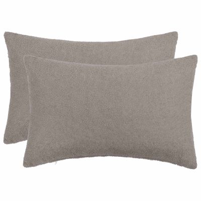 vidaXL Poťah na podložku 2 pcs HEERLEN Svetlosivá 40 x 60 cm Bouclé