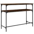 vidaXL Konzolový stolík dymový dub 100x35,5x75 cm kompozitné drevo