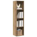 vidaXL skrinka na knihy/TV skrinka Dub Artisan 36x30x143cm Drevo